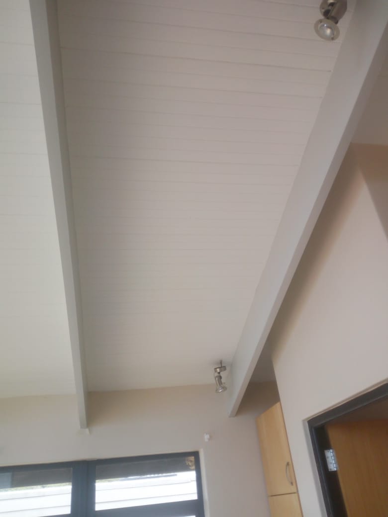 Roof repair in progress