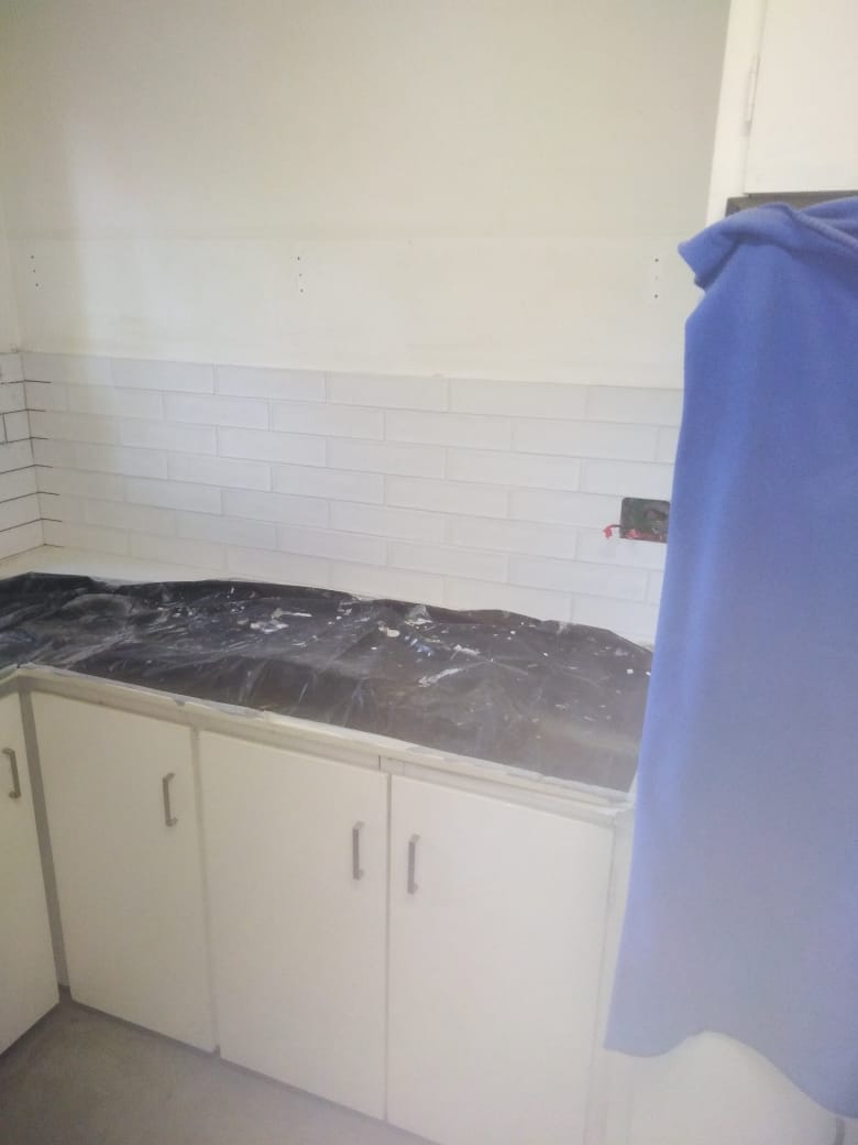 Finished tiled floor