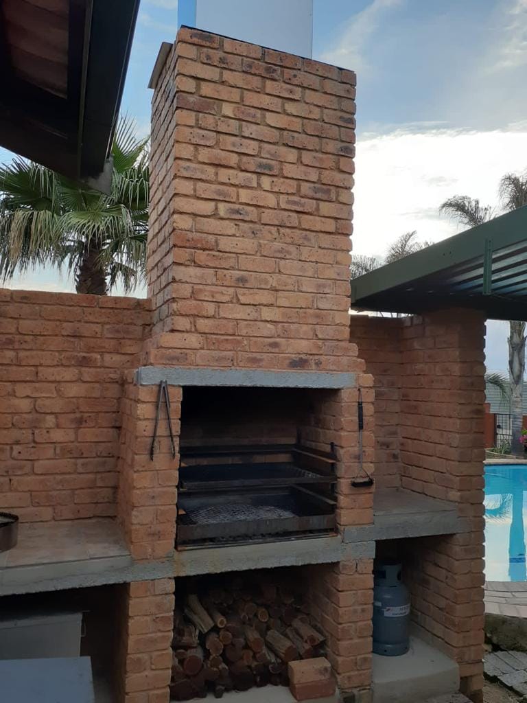 Built-in braai construction in progress